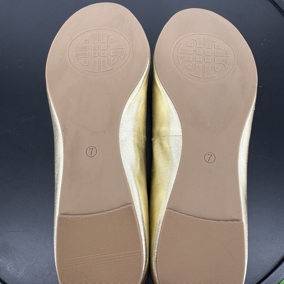 Audrey‎ Brooke Kristin-AB Leather Gold Ballet Flats Women's Size 7 EUC - Picture 8 of 8